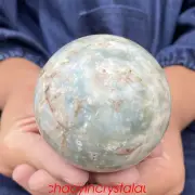 0.92LB Natural amazonite ball quartz crystal sphere 66mm reiki healing XQ928