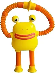 Pop Tube Animals – Sensory Suction Toys, Stretchy Fidget Tubes | Telescopic Frog Pop Toy with Suckers for Tactile Play, Tools for Kids with ADHD, , Or Stress Relief in School and Home Sett