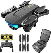 GPS Drone with 4K Camera, Brushless Motor, Foldable RC Quadcopter Remote Control Beginner Drone with Auto Return, Follow Me, Circle Fly, 28pcs Propeller Blades & 3pcs Battery