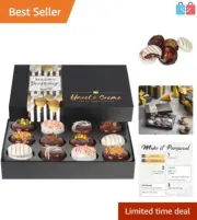 Elegant Birthday Gift Box with Assorted Chocolate Covered Cookies - 1.25 lbs