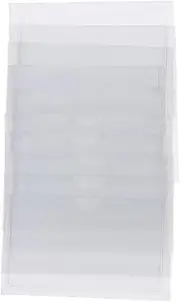 LOORGVEL 10pcs Transparent Adhesive Index Card Holders Library Card Pockets Easy to Use Label Holders for Organizing Durable and Tear Resistant Design