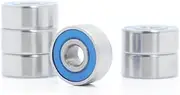6 Pcs R2-2RS Bearings Blue Sealed Inch Size, ABEC-3 R2RS Shaft Ball Bearing R2 Parts for Hobby RC Car Truck