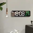 LED 9.1in Mirror Clock Multifunctional Digital Alarm Date Humidity Clock Part