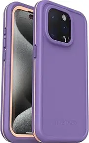 OtterBox Fre Case for iPhone 15 Pro for MagSafe, Waterproof (IP68), Shockproof, Dirtproof, Sleek and Slim Protective Case with Built in Screen Protector, x5 Tested to Military Standard, Purple