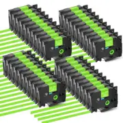 TZe MQG35 Label Tape Laminated Lime Green for Brother P-Touch PTP700 1/2" 40Pack