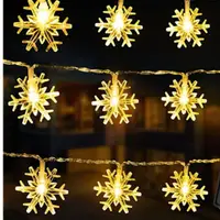 在飛比找momo購物網優惠-【北熊天空】雪花燈 3米 燈串 LED造型燈串 聖誕燈 裝