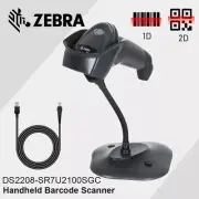 Zebra DS2208-SR7U2100SGC Barcode Scanner with Stand USB Wired Bar Code Reader