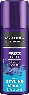 John Frieda Frizz Ease Dream Curls Spray, Daily Styling Spray, Magnesium-enriched Formula, Revitalizes Natural Curls, 198 ml