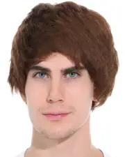 Brown Mens Short Wig