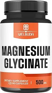 Magnesium Glycinate Supplement with 20% Purified - 500mg - 90 Capsules - Providing 100mg Elemental Magnesium
