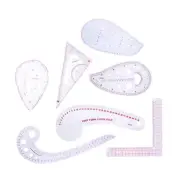7 Pcs Fashion Design Ruler Set Dressmakers Ruler Template Hip Curve