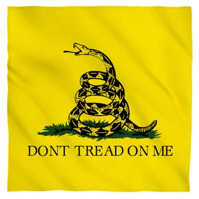 Don't Tread on Me "Flag" 22 in x 22 in Bandana - New