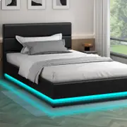 ALFORDSON Bed Frame Gas Lift RGB LED Single