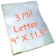 1000X LP03LTR Letter Size 3 Mil Clear Laminating Pouches / Sheets 9" x 11.5"