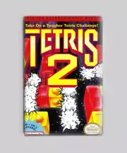 TETRIS 2 - 2"x3" FRIDGE MAGNET (nintendo nes video game box 80s)