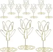 10Pcs Flower Shaped Tabletop Card Clips Photo Memo Holders for Weddings Parties Birthdays Anniversaries Elegant Design for Table Number Display