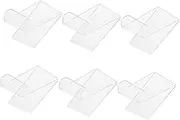 OKUMEYR 6pcs Acrylic Book Display Stand Book Holders for Stylish Showcasing for Home Office Library Clear Easel Design and Magazines