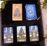 Yuletide Tarot Card Deck, 78 Holiday Cards 4.13" x 2.48" NIB Festive Design