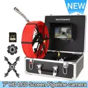 Pipe Pipeline Drain Inspection 7"LCD DVR Camera 12 LED Light Waterproof IP68