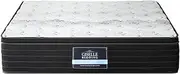 Giselle Bedding King Mattress, Extra Firm Bed Foam Mattresses 32cm Thickness, with 5-Zone Pocket Spring System and Breathable Euro Top, 5Yrs Warranty, White + Black with Vacuum Packed