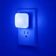 Blue Night Lights Plug into Wall, Nightlights with Light Sensor Dusk to Dawn, 0.