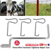 NEW 31Pcs Fence Wire Tensioner Tightener Metal Steel Wire Tensioning Repair Tool