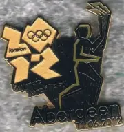 2012 London Olympic Torch Relay Aberdeen Games Mark Pin