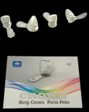 1Set/24pc Dental Clear Kids Anterior Crowns Pediatric Deciduous Strip Crown Form
