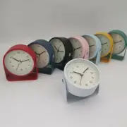 Sleek 3 Inch Bedside Table Clock Silent Metal Alarm Clock with Swing Feature
