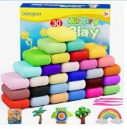 Air Dry Clay, Modelling Clay for Kids, 30 Colors DIY Molding Magic Clay for w...