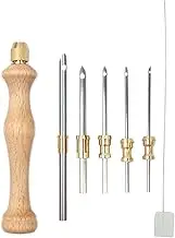 Lampstop Punch Needle Kit 1.6mm-2mm-2.5mm-3.5mm-5mm Metal Tubes Wooden Punch Needle Tool for Beginner Embroidery Floss Cross Stitching
