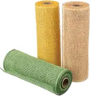 ZUNOXAZ 3pcs Decorative Wrapping Mesh for Flower Bouquets DIY Crafts and Rustic Burlap Rolls and Versatile Craft Packaging Mesh