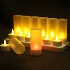 12Pcs LED Candle Set, Rechargeable Flameless Tealight Battery Powered Candles...