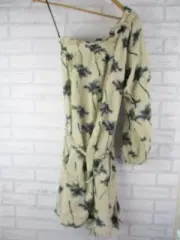 One Teaspoon womens one shoulder dress grey green palm tree print XXS NEW