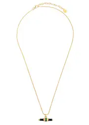 V BY Laura Vann Bridget 18kt Gold Vermeil Necklace - Black ONE SIZE