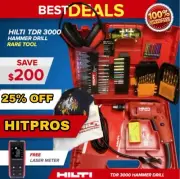 HILTI TDR 3000 HAMMER DRILL, BRAND NEW, FREE LASER METER,BITS, EXTRAS, FAST SHIP