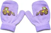[Generic] 1 Pair Kids Mittens Finger Cover Exquisite Small Children Knit Mitten Keeping-warm Finger Covers with Car Patterns