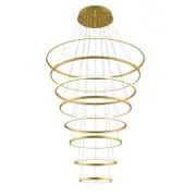 Vencha Crown 8 Ring LED Pendant Light - Gold (3000K)