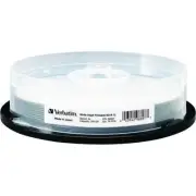 VERBATIM 4X Blu-Ray BD-R XL 100GB White Inkjet Hub Printable 10 pk Spindle 98897