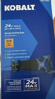 NEW Kobalt KRS-224B-03 24V Variable Speed Brushless RECIPROCATING SAW