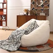 BallarArt CO Bean Bag Chair Adult - Luxury Bean Bag Cover Only, Soft Beanbag Chair Lazy Sofa, Floor Sofa Chair for Living Room Bedroom (No Filling)