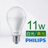 在飛比找momo購物網優惠-【Philips 飛利浦】11W LED燈泡 E27(12入