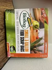 BioBag Premium Compostable Food Scrap Bags 3 Gallon, 25 Count