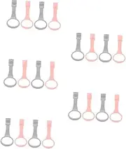 Yardwe 5sets Pull up Rings Safety Crib Pull up Bar Baby Walking Exercise Assistant Ring Portable Bed Stand Developmental Training Toy 4pcs*5