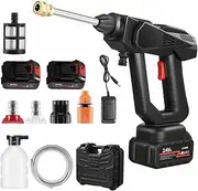 AUSWAY Cordless Portable Pressure Washer Electric High Power Cleaner Water Spray Gun Car Detailing Driveway Outdoor Watering Nozzle 24V