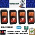 4 X LARGE LED MARKER LIGHTS SIDE MARKER LAMPS TRAILER TRUCK CARAVAN (4PCS)
