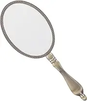 Vintage Handheld Mirror with Handle Portable Makeup Vanity Mirror for Women Lightweight and Compact Design for Travel Convenient for Quick Touch Ups Present