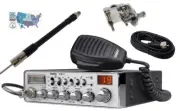Uniden PC78LTX CB Radio with Shark Antennas 36" Base Loaded CB Antenna Kit