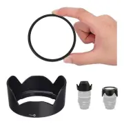 49mm UV Filter EW53 Lens Hood for Canon EOS M5 M6 M50 Mark II with 15-45mm Lens