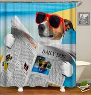 Funny News The Daily Dog Shower Curtain
